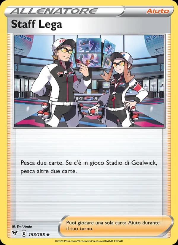 Staff Lega card in Italian