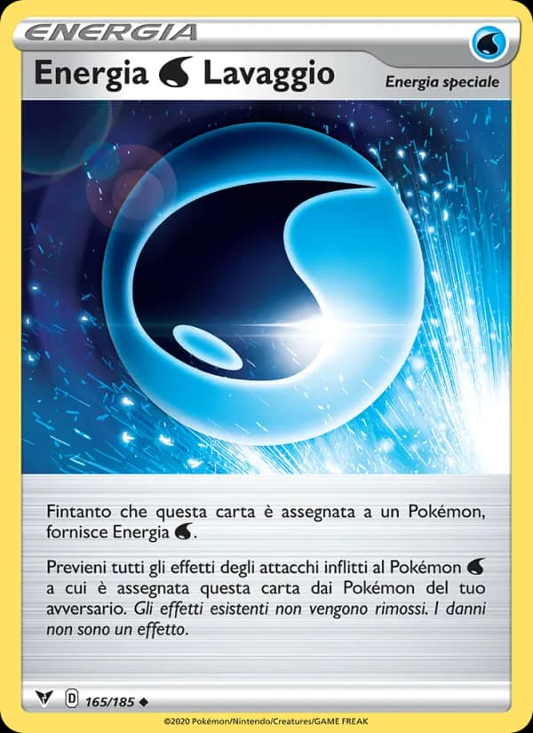 Energia Water Lavaggio card in Italian