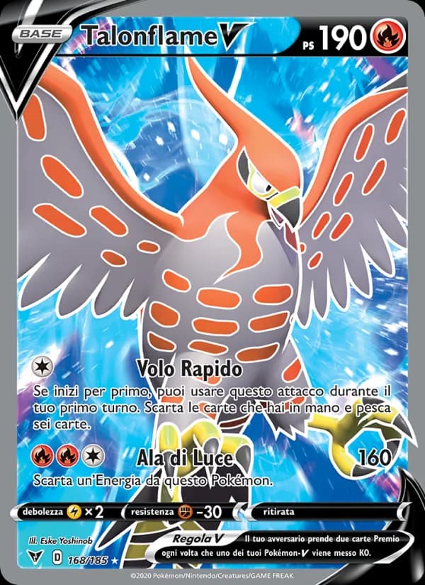 Talonflame V card in Italian