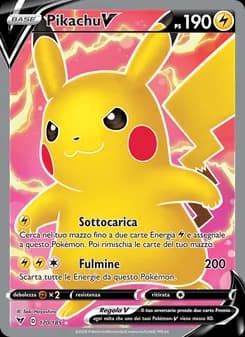 Pikachu V card in Italian