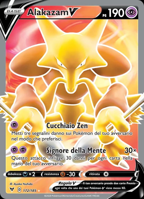 Alakazam V card in Italian