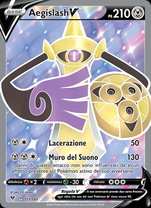 Aegislash V card in Italian