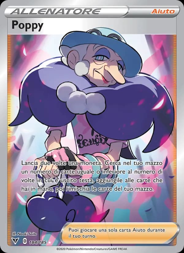 Poppy card in Italian