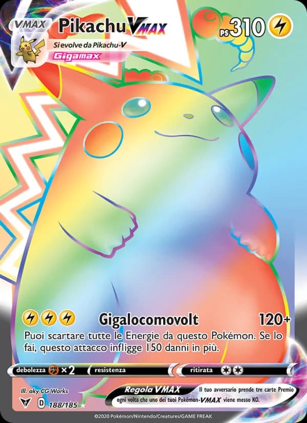 Pikachu VMAX card in Italian
