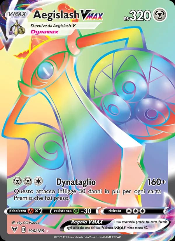 Aegislash VMAX card in Italian