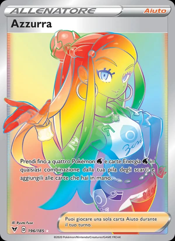 Azzurra card in Italian