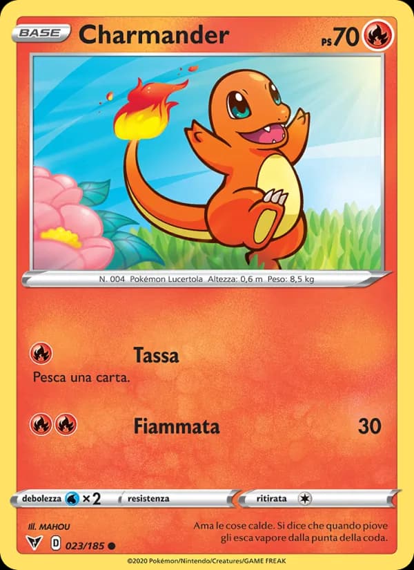 Charmander card in Italian