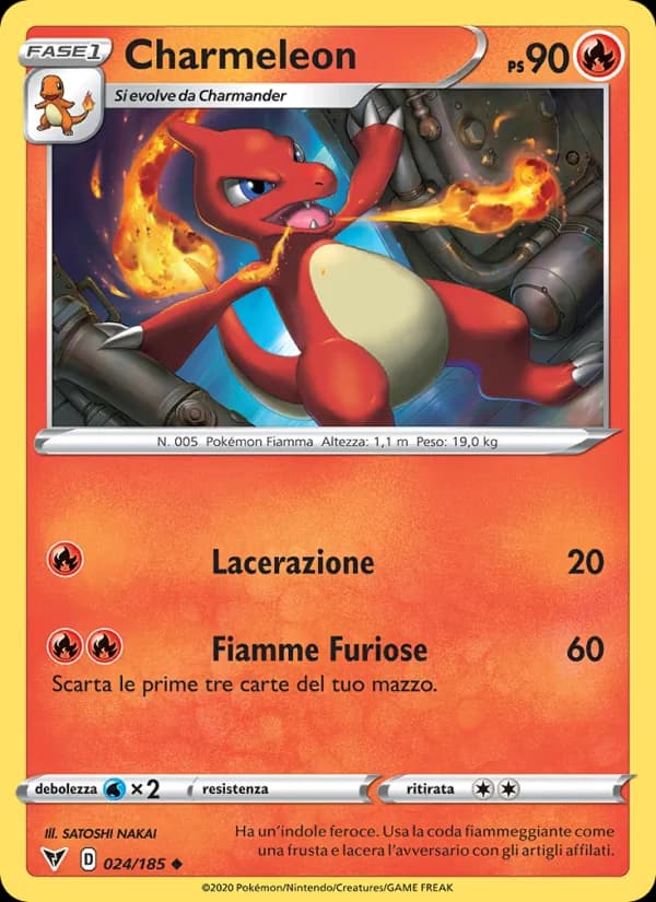 Charmeleon card in Italian