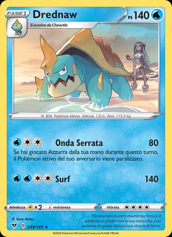 Drednaw card in Italian