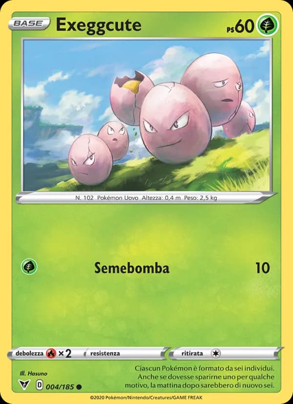 Exeggcute card in Italian