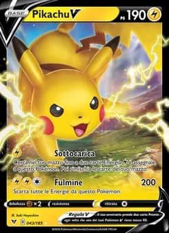 Pikachu V card in Italian