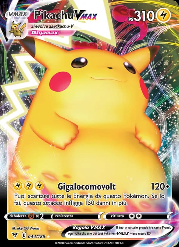 Pikachu VMAX card in Italian