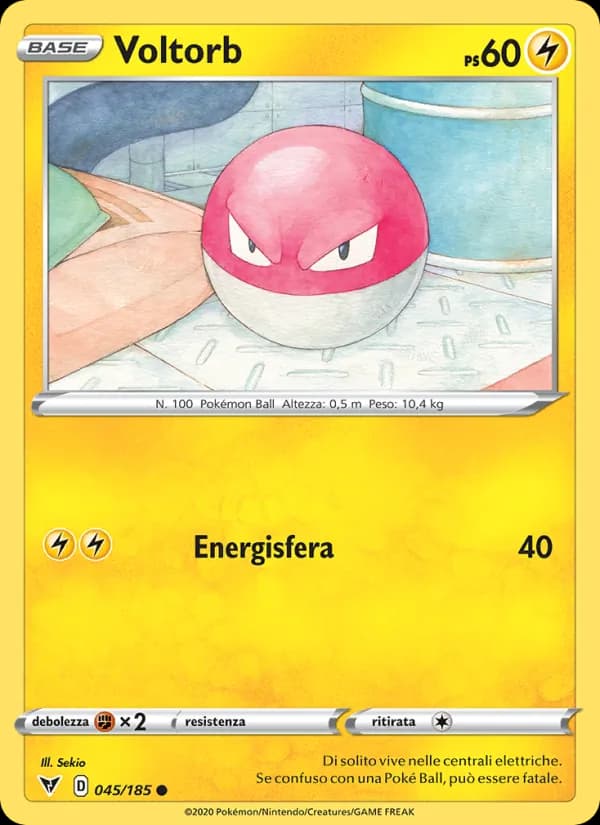 Voltorb card in Italian