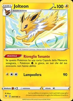 Jolteon card in Italian