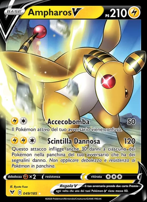 Ampharos V card in Italian