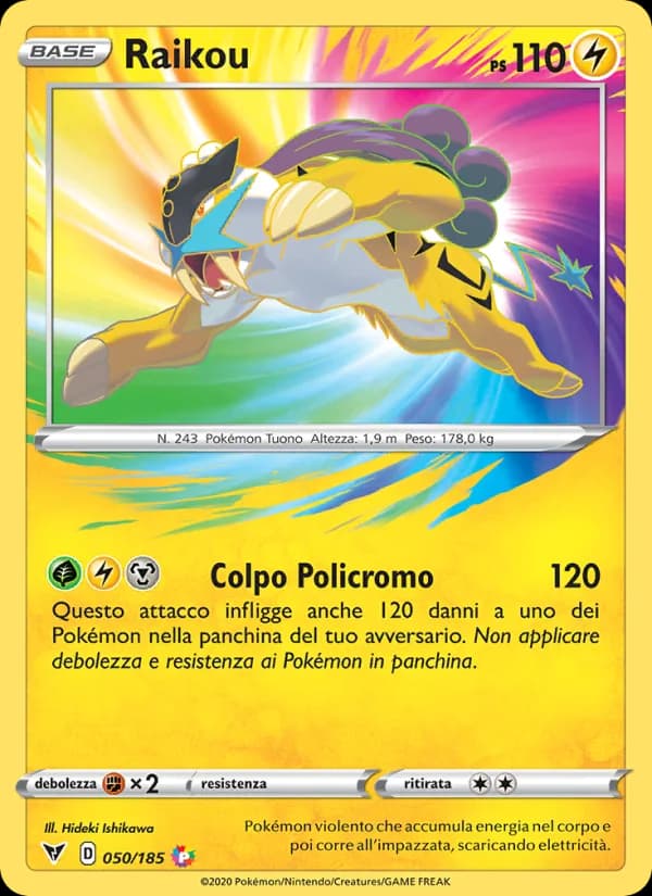 Raikou card in Italian