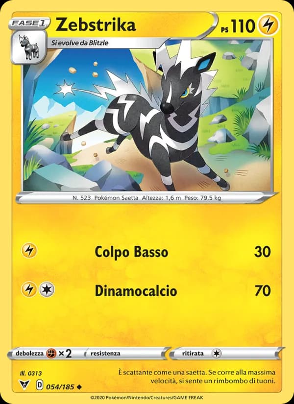 Zebstrika card in Italian