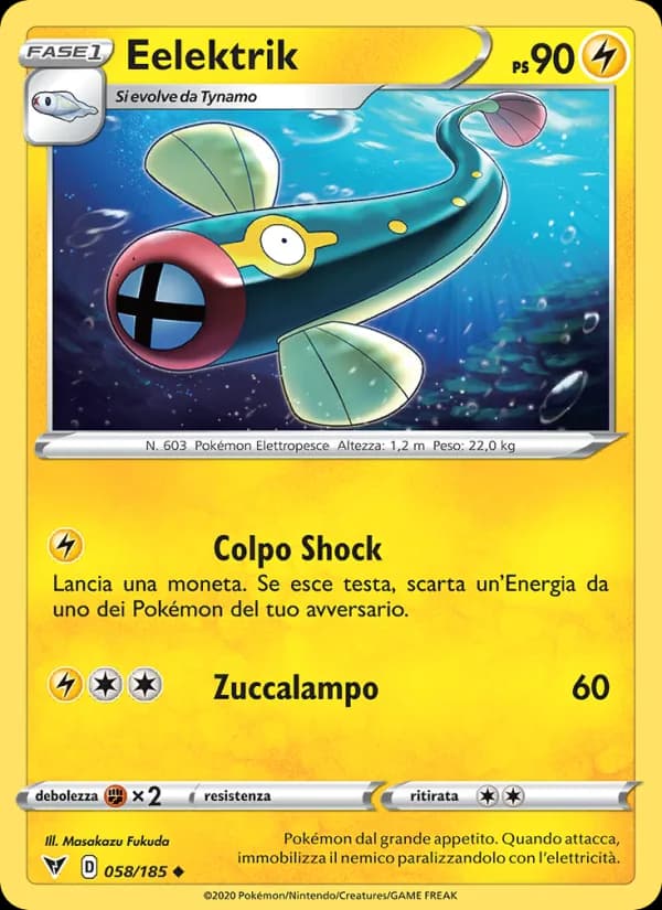 Eelektrik card in Italian