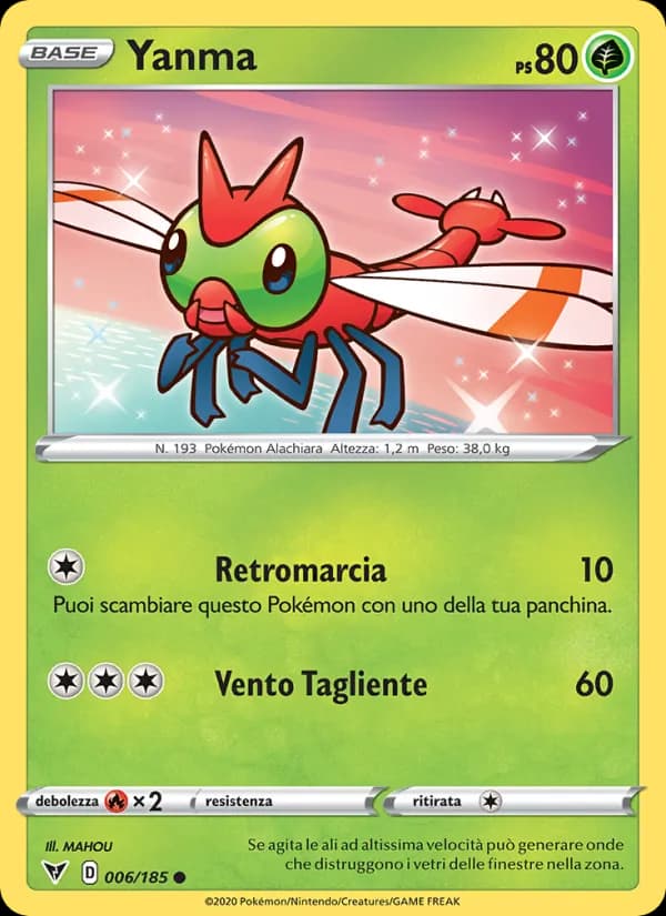 Yanma card in Italian