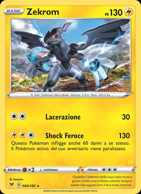 Zekrom card in Italian