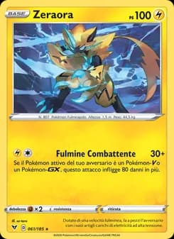Zeraora card in Italian