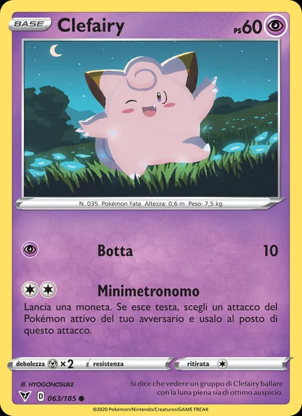 Clefairy card in Italian