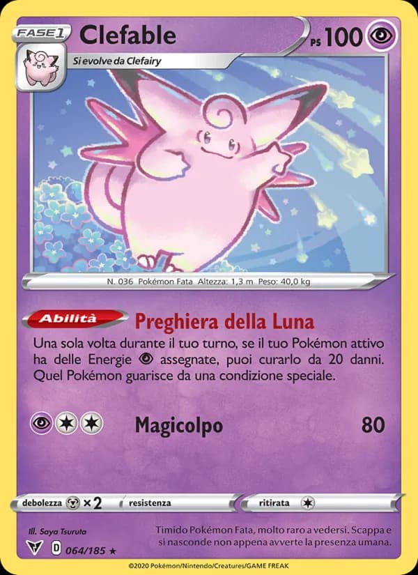 Clefable card in Italian