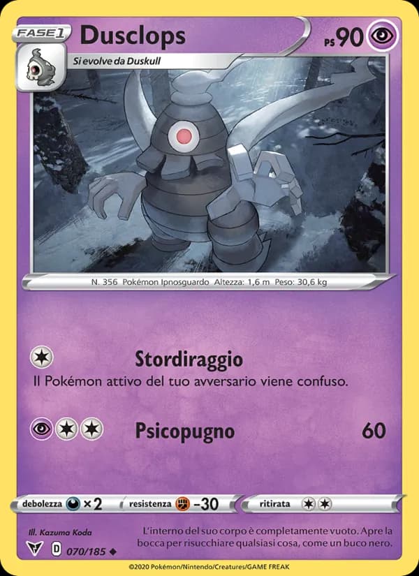 Dusclops card in Italian
