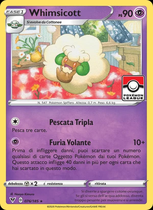 Whimsicott card in Italian
