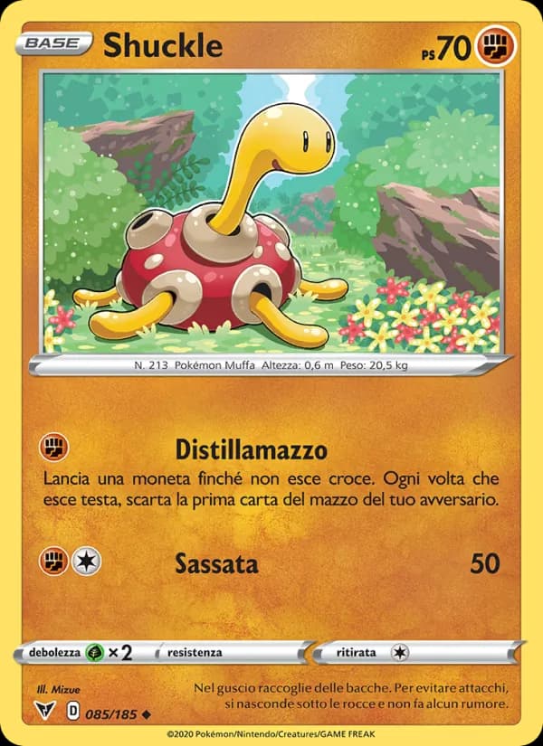 Shuckle card in Italian