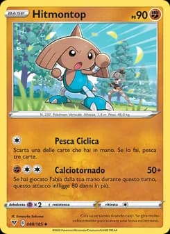 Hitmontop card in Italian