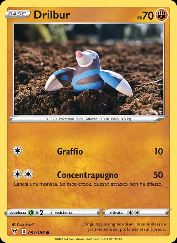 Drilbur card in Italian