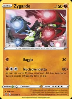 Zygarde card in Italian