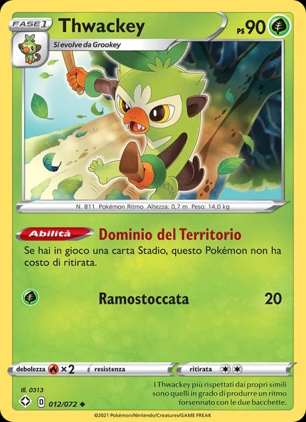 Thwackey card in Italian