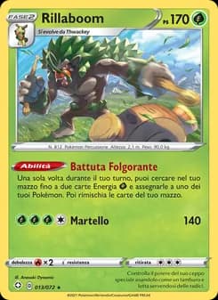 Rillaboom card in Italian