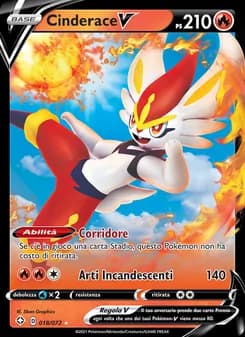 Cinderace V card in Italian