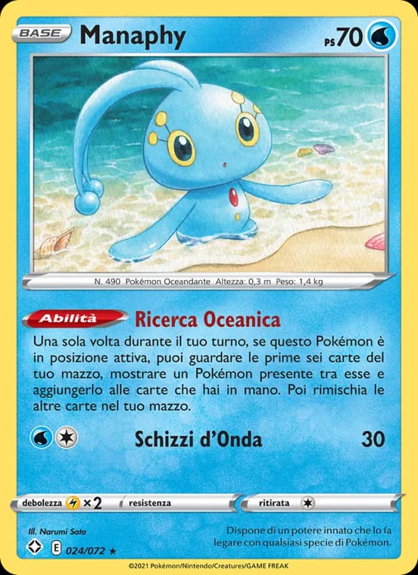 Manaphy card in Italian