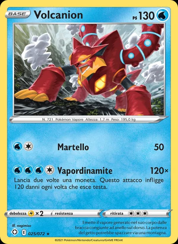 Volcanion card in Italian