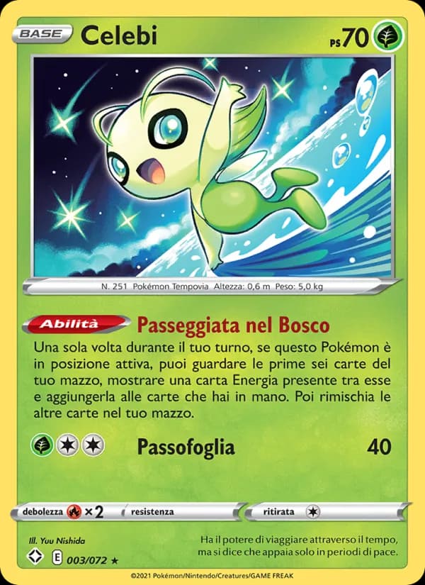 Celebi card in Italian
