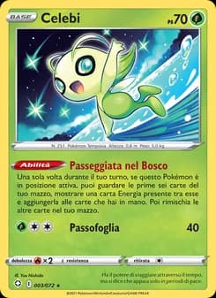 Celebi card in Italian