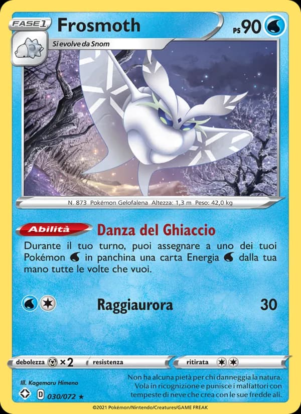 Frosmoth card in Italian