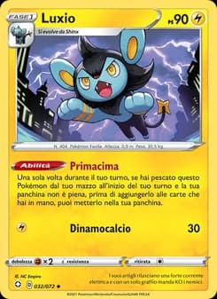 Luxio card in Italian