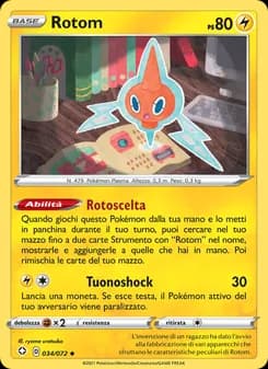 Rotom card in Italian
