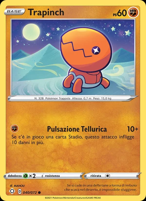 Trapinch card in Italian