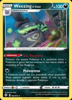 Weezing di Galar card in Italian