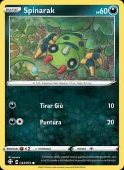 Spinarak card in Italian