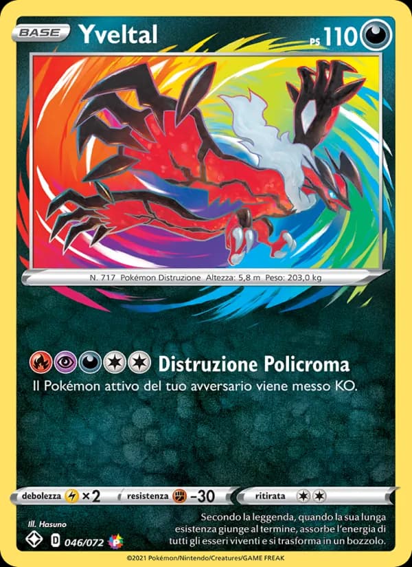 Yveltal card in Italian