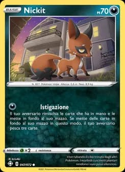 Nickit card in Italian