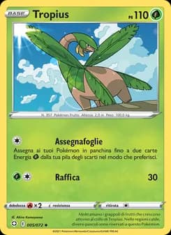 Tropius card in Italian
