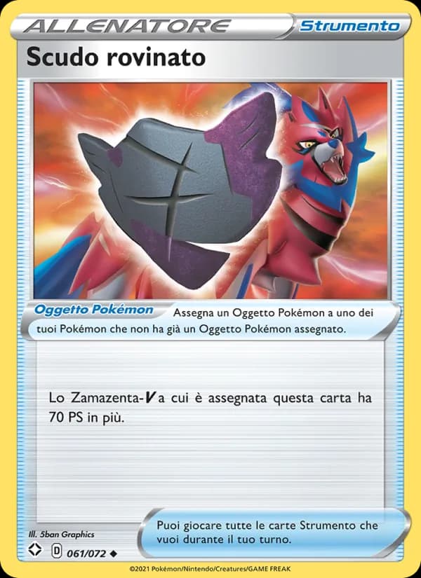 Scudo rovinato card in Italian